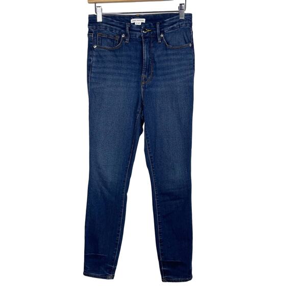 Good American Size 4 / 27 Good Legs Skinny Jeans Medium Wash Blue Stretch Cotton - Picture 1 of 11